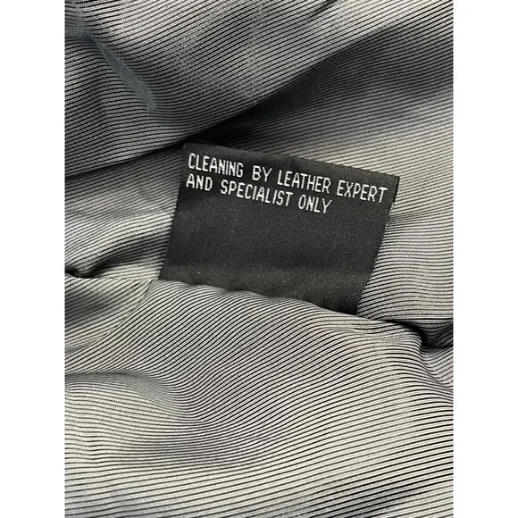 IZOD Men's Black Leather Jacket Full Zip Lined Size XL Classic Style - Picture 12 of 16